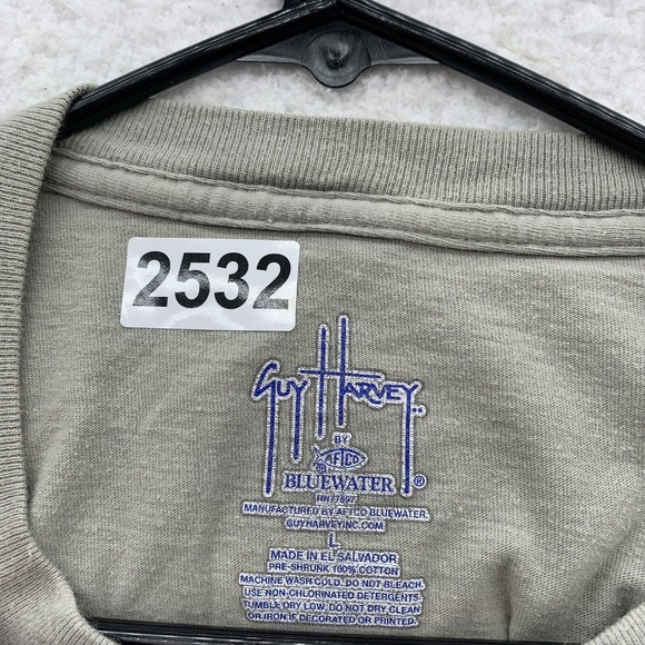 Guy Harvey T-Shirt Mens Large L‎ Marlin Weathered Graphic Fishing Southern Dad - Picture 12 of 12